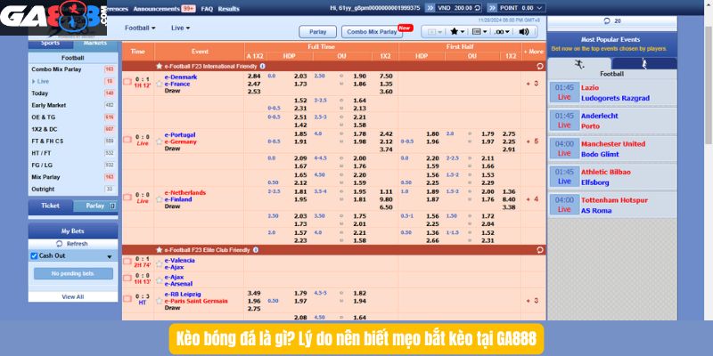 Kèo bóng đá là gì? Lý do nên biết mẹo bắt kèo tại GA888